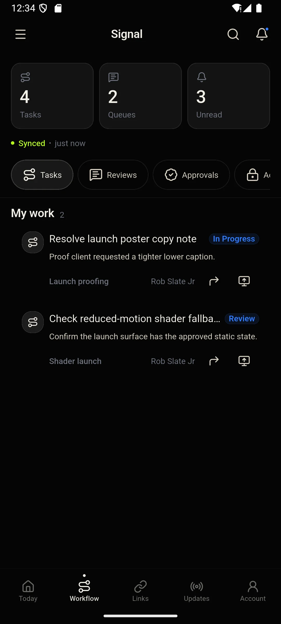Signal tasks