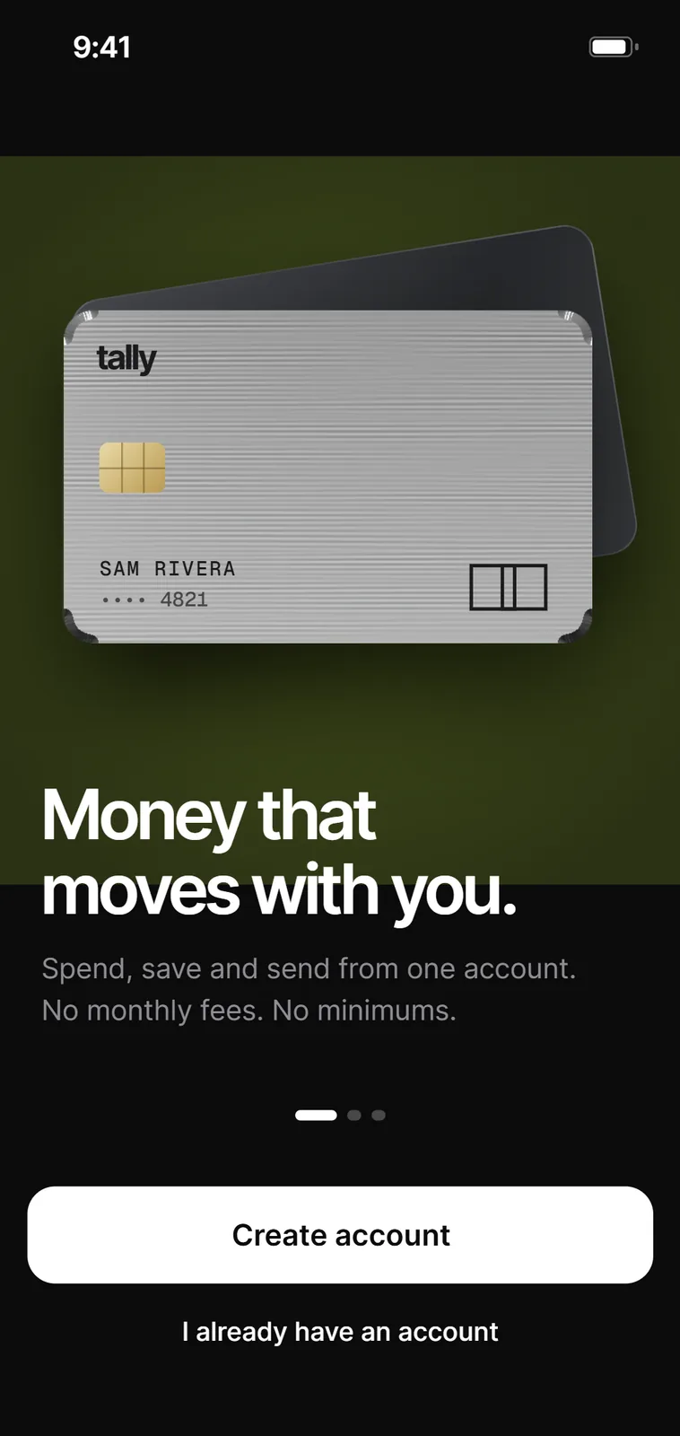 Money, App onboarding